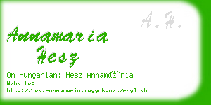 annamaria hesz business card